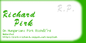 richard pirk business card